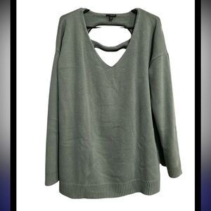 Express Olive Green Women's Sweater / Open Back